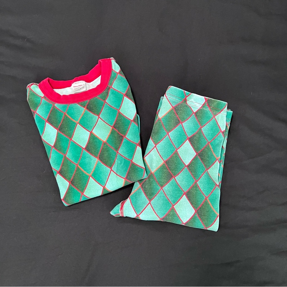 Hanna Andersson Holiday Print Pajama Set Size 12